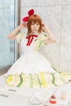 apron cosplay dress hairbow hirasawa_yui k-on! petticoat scarf yaya rating:Safe score:0 user:pixymisa