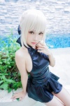 alternative_&_maid_concept armband blonde_hair cosplay dress ely fate/grand_order fate/series hairbow pool saber_alter wet rating:Safe score:0 user:nil!