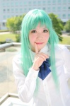 blouse cosplay green_hair higurashi_no_naku_koro_ni kumo school_uniform sonozaki_shion rating:Safe score:0 user:nil!