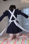 apron bed dress fishnet_stockings hairband ishii_kaori maid maid_uniform thighhighs zettai_ryouiki rating:Safe score:0 user:nil!