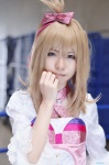 blonde_hair blouse cosplay croptop hairbow pokemon tagme_character yuria_(ii) rating:Safe score:0 user:nil!