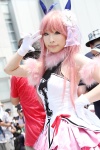 boa bows chua_churam cosplay dress gloves headdress kenran_jikuu_no_festival nirika petticoat pink_hair tiered_skirt rating:Safe score:0 user:pixymisa