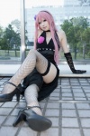 choker cleavage cosplay dress elbow_gloves fishnet_stockings flowers gloves hairband kotori megurine_luka necklace pink_hair thighhighs vocaloid rating:Safe score:4 user:pixymisa