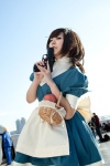 apple apron basket cosplay gun hair_ribbon maid maid_uniform mochigome_arare original rating:Safe score:0 user:pixymisa