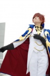 blazer cape code_geass cosplay crossplay gloves kururugi_suzaku red_hair rou trousers rating:Safe score:0 user:nil!