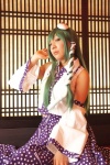 blouse cosplay detached_sleeves green_hair hanamura_misaki kochiya_sanae miko skirt touhou touhou_kinbauchou rating:Safe score:0 user:nil!