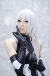 aisaki_mimi black_heart bodysuit cosplay elbow_gloves gloves hyperdimension_neptunia noire silver_hair rating:Safe score:1 user:nil!