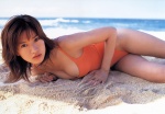beach cleavage mc morishita_chisato ocean one-piece_swimsuit swimsuit rating:Safe score:0 user:nil!