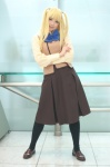 blonde_hair blouse cosplay kaieda_kae maria_holic pantyhose school_uniform shidou_mariya skirt twintails vest rating:Safe score:2 user:nil!