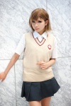 cosplay kanda_midori misaka_mikoto pleated_skirt school_uniform skirt sweater_vest to_aru_kagaku_no_railgun rating:Safe score:1 user:xkaras