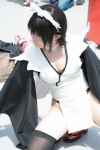 apron black_legwear choker cleavage cosplay hairband iroha_(samurai_spirits) kimono maid maid_uniform myumyu pantyhose samurai_spirits sheer_legwear thighhighs zettai_ryouiki rating:Safe score:0 user:pixymisa