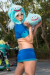 akiton cosplay croptop dragon_quest hat keyhole microskirt plushie skirt slime_(dragon_quest) white_hair rating:Safe score:2 user:pixymisa