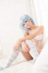 bed blue_hair blue_legwear braid colors corset cosplay nagisa_mark-02 original panties striped_legwear thighhighs white_legwear rating:Safe score:1 user:nil!