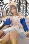 atelier_(series) atelier_totori blonde_hair boots cosplay detached_sleeves dress hairband pantyhose totooria_helmold uri rating:Safe score:1 user:nil!
