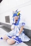 aoki_reika blue_hair boots bow choker cosplay crown cure_beauty dress nono_(cosplayer) pretty_cure smile_precure! rating:Safe score:0 user:pixymisa