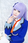 aikatsu! blazer blouse cosplay hairbow hikami_sumire kokonoe_yaezou pleated_skirt purple_hair school_uniform skirt rating:Safe score:0 user:nil!