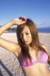 beach bikini_top cleavage honeybee_x2 natsukawa_jun ocean swimsuit rating:Safe score:0 user:nil!