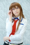 blouse cosplay glasses makise_kurisu satori shorts steins;gate tie rating:Safe score:0 user:nil!