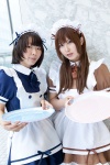 apron bowtie cosplay hairband maid maid_uniform narihara_riku original petticoat serving_tray ura_kuro zettai_ryouiki rating:Safe score:0 user:pixymisa