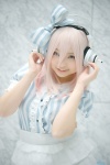 blouse cosplay headphones kuon miniskirt nitro_super_sonic pink_hair skirt super_soniko rating:Safe score:1 user:nil!