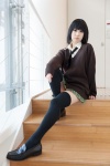 blouse boku_wa_tomodachi_ga_sukunai cardigan cosplay makonbu mikazuki_yozora pleated_skirt skirt thighhighs tie zettai_ryouiki rating:Safe score:0 user:pixymisa