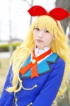 aice aikatsu! blazer blonde_hair blouse cosplay hairbow hoshimiya_ichigo school_uniform rating:Safe score:0 user:nil!