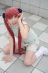 air cosplay hinomura_uta kneesocks michiru red_hair shorts sweater_vest turtleneck twintails rating:Safe score:0 user:nil!