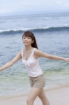 beach cleavage morisaki_yuki ocean shorts tank_top wpb_142 rating:Safe score:0 user:nil!