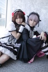 choker cosplay dress hairband hair_ribbons kneehighs nagato_yuki nana ruffles silver_hair striped suzumiya_haruhi suzumiya_haruhi_no_yuuutsu tamago rating:Safe score:0 user:nil!