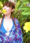 bikini_top blouse cleavage kumada_youko muteki open_clothes swimsuit rating:Safe score:0 user:nil!