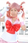 bishoujo_senshi_sailor_moon chibiusa cosplay gloves miasa pink_hair sailor_chibi_moon sailor_uniform school_uniform twintails rating:Safe score:0 user:nil!