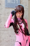 bodysuit cosplay glasses gloves hairband makinami_mari_illustrious neon_genesis_evangelion rebuild_of_evangelion risarisar twintails rating:Safe score:1 user:pixymisa