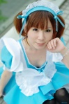 apron cleavage cosplay dress hairband maid maid_uniform original thighhighs yomomi rating:Safe score:0 user:nil!