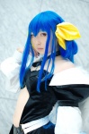 blue_hair bodysuit choker cosplay dizzy guilty_gear twintails wings yukimi rating:Safe score:0 user:nil!