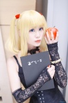 amane_misa blonde_hair bra choker corset cosplay death_note fingerless_elbow_gloves moco twintails rating:Safe score:0 user:nil!