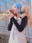 blouse blue_hair cosplay jumper kuuya original stuffed_animal rating:Safe score:1 user:nil!