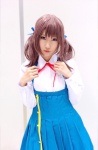 aomi_isara blouse cosplay hiokichi jumper koi_to_senkyo_to_chocolate purple_hair school_uniform twintails rating:Safe score:0 user:pixymisa