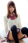 blouse dgc_0904 harusaki_miyu pleated_skirt school_uniform skirt thighhighs zettai_ryouiki rating:Safe score:1 user:nil!