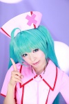 aqua_hair cosplay hatsune_miku nurse nurse_cap nurse_uniform stethoscope tachibana_sakura twintails vocaloid rating:Safe score:0 user:pixymisa
