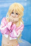 blonde_hair bra cosplay croptop hoshii_miki idolmaster kurosaki_yukiusagi necklace shorts rating:Safe score:0 user:pixymisa