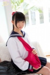 bag couch izumi_hiyori pleated_skirt ponytail sailor_uniform school_uniform shirt skirt undressing rating:Safe score:0 user:zopo