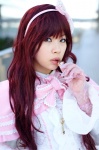 blouse bows cosplay gloves hairband original red_hair shawl yuu_(ii) rating:Safe score:0 user:pixymisa