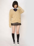 blouse cardigan costume kneesocks moe-boo namada pleated_skirt school_uniform skirt rating:Safe score:2 user:nil!