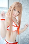 asuna_(sao) bikini_top cleavage cosplay skirt swimsuit sword_art_online wakame rating:Safe score:0 user:nil!