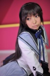 akemi_homura cosplay hairband mahoshoujo_necoco☆magika necoco pleated_skirt puella_magi_madoka_magica sailor_uniform school_uniform skirt rating:Safe score:0 user:nil!