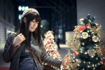 christmas_tree coat dress hat kasumi_siro necklace shoulder_bag rating:Safe score:1 user:pixymisa