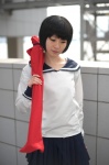 cosplay ga-rei_zero katana pleated_skirt sailor_uniform school_uniform skirt sword tsuchimiya_kagura umitsuki_ryou rating:Safe score:0 user:nil!
