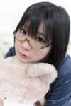blouse chocoball choko_x_choko glasses stuffed_animal teddy_bear twin_braids rating:Safe score:0 user:nil!