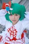 apron aqua_hair cosplay dress macross macross_frontier misaki ranka_lee top_hat twintails rating:Safe score:0 user:nil!