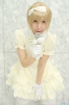 blonde_hair cosplay dress gloves hairbow microphone original thighhighs uzuki rating:Safe score:0 user:nil!